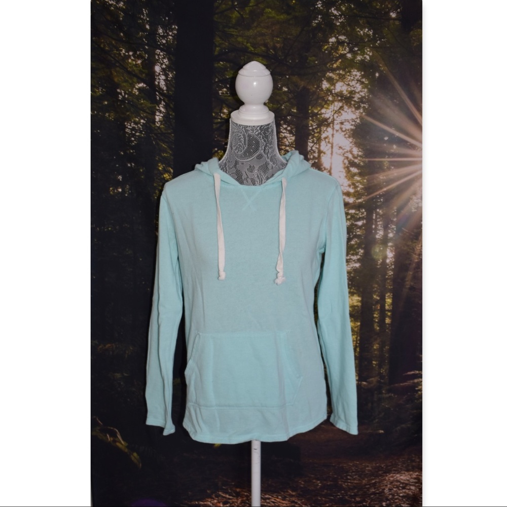 Lightweight Basics Cyan Hoodie